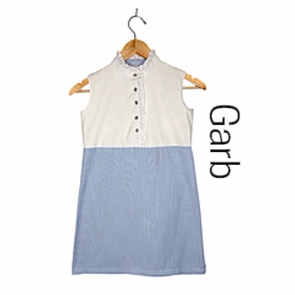 Garb Luna Girls Golf Tennis Dress Youth XL Blue Off White Colorblock Sleeveless